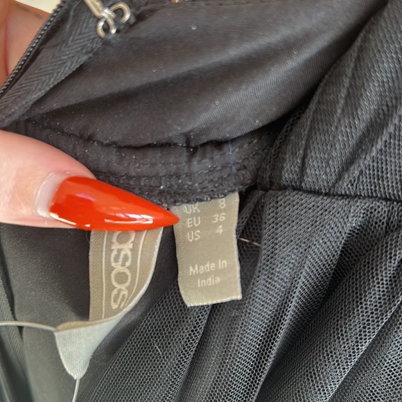 ASOS Black Full Length Dress NWT - Picture 5 of 5